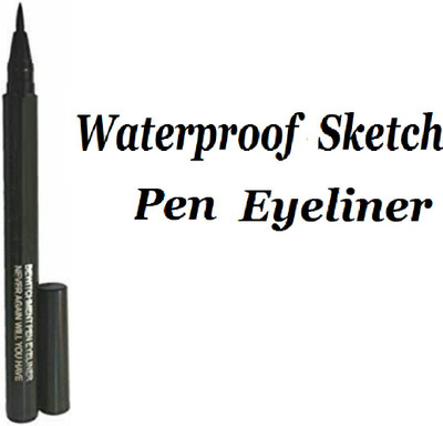 GFSU Matte Bold Black Sketch pen Eyeliner Long Lasting Smudge Proof Water Proof 2.5 g(BLACK)