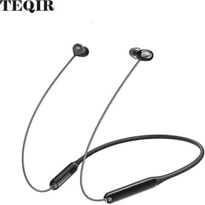 TEQIR Wireless Neckband with Mic for Crystal Clear Calls Bluetooth Headset Bluetooth Headset(Black, In the Ear)