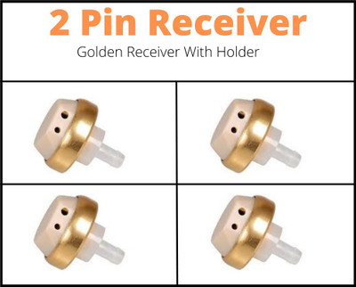 NSC - 2 PIN Golden Receiver / Ear Plug with Holder (Pack of 4 ) For BTE Model & Pocket Model Hearing Aid(Beige)