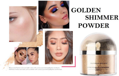 KA-KAIASHA SHIMMER PROFESSIONAL MAKEUP HIGHLIGHTER STAY LONG PACK OF 1 Highlighter(GOLDEN)