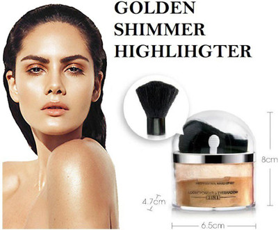 KA-KAIASHA GOLD WATER PROOF & LONG WEAR HIGHLIGHTER WITH BRUSH PACK OF 1 Highlighter(GOLDEN)