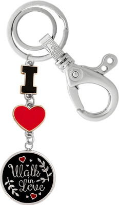 KYP Fashion Walk In Love Message Gift For Loved Once Locking Hook Keyring Key Chain