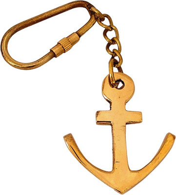 Shoptreed Nautical Maritime Captain Boat Brass Anchor Key Chain