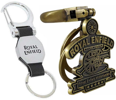 JAINSON MARTIN Combo of Golden Royal Enfield & Silver Royal Enfield Keychain Key Chain