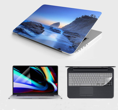 SDM 3in1 Combo 14 Inch 3m Laptop Skin, Screen Guard, Key Protector Combo198 Combo Set(Multicolor)