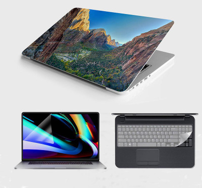 SDM 3in1 Combo 14 Inch 3m Laptop Skin, Screen Guard, Key Protector Combo273 Combo Set(Multicolor)