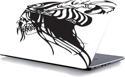 qth SKULL LAP-6849 VINYL Reusable Laptop Skin Compatible for 15.6 inch(Theme: Patterns)