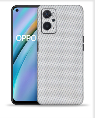 OggyBaba Oppo K10, Carbon Fiber Silver Mobile Skin(Silver)