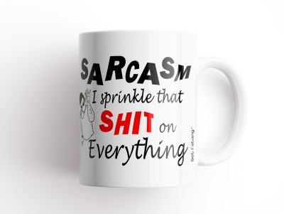 Get Fatang Sarcasm Funny Thing Funny Printed Ceramic Gift for Her/Him (350 ML) Ceramic Coffee Mug(350 ml)