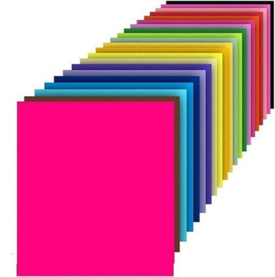 Eclet 500 Sheet origami paper 15 cm x 15 cm both side coloured sheet 15 cm 90 gsm Coloured Paper(Set of 1, Multicolor)