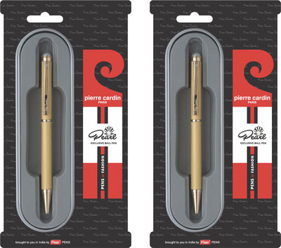 PIERRE CARDIN Pearl Exclusive Gold Body Ball Pen(Pack of 2, Ink Color - Blue)