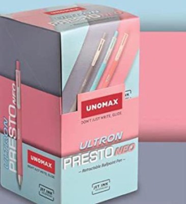 UNOMAX Presto Neo RT(35 Pcs Blue, 12Pcs Black 3 Pcs Red) Ball Pen(Pack of 50, Ink Color - Blue, Black, Red)