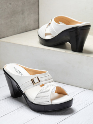 Shezone Women Heels(White , 3)