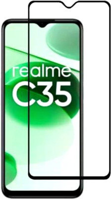 SNOOPY Edge To Edge Tempered Glass for Realme C35(Pack of 1)