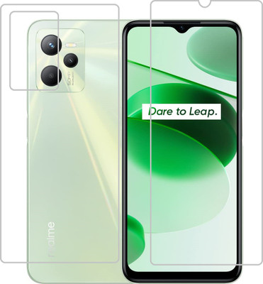 CASEKOO Front and Back Screen Guard for Realme C35(Pack of 2)