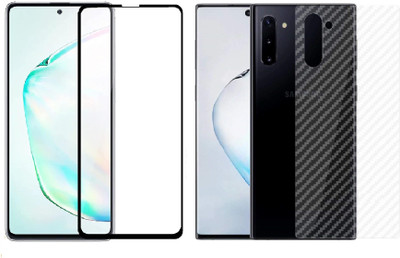 ELEF Front and Back Tempered Glass for Samsung Note 10 front 11D Tempered Glass Back Ultra Thin 0.2mm Matte Carban Skin(Pack of 1)