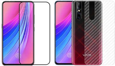ELEF Front and Back Tempered Glass for Vivo V15 Pro front 11D Tempered Glass Back Ultra Thin 0.2mm Matte Carban Skin(Pack of 1)