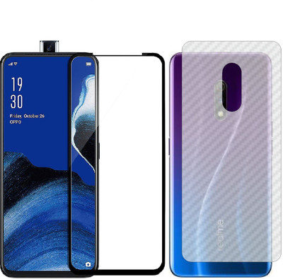 ELEF Front and Back Tempered Glass for Realme X front 11D Tempered Glass Back Ultra Thin 0.2mm Matte Carban Skin(Pack of 1)
