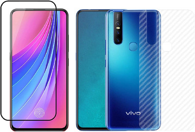 ELEF Front and Back Tempered Glass for Vivo V15 front 11D Tempered Glass Back Ultra Thin 0.2mm Matte Carban Skin(Pack of 1)