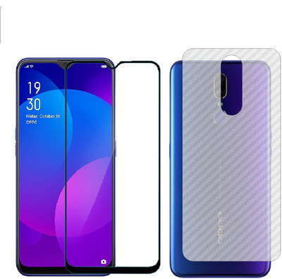 ELEF Front and Back Tempered Glass for Oppo F11 front 11D Tempered Glass Back Ultra Thin 0.2mm Matte Carban Skin(Pack of 1)