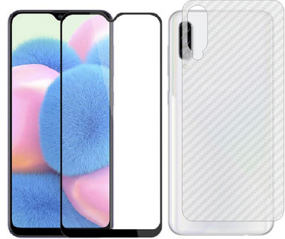 ELEF Front and Back Tempered Glass for Samsung A50s front 11D Tempered Glass Back Ultra Thin 0.2mm Matte Carban Skin(Pack of 1)