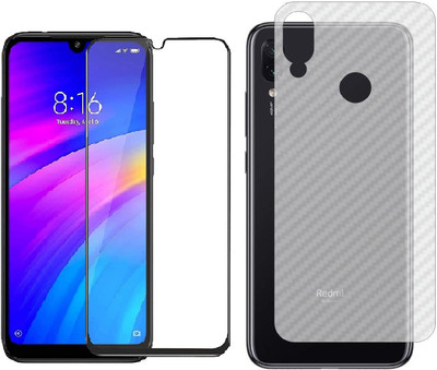 ELEF Front and Back Tempered Glass for Redmi Note 7 Pro front 11D Tempered Glass Back Ultra Thin Matte Carban Skin(Pack of 1)