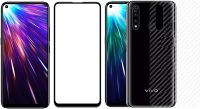 ELEF Front and Back Tempered Glass for Vivo Z5x front 11D Tempered Glass Back Ultra Thin 0.2mm Matte Carban Skin(Pack of 1)