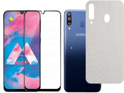 ELEF Front and Back Tempered Glass for Samsung M30 front 11D Tempered Glass Back Ultra Thin 0.2mm Matte Carban Skin(Pack of 1)