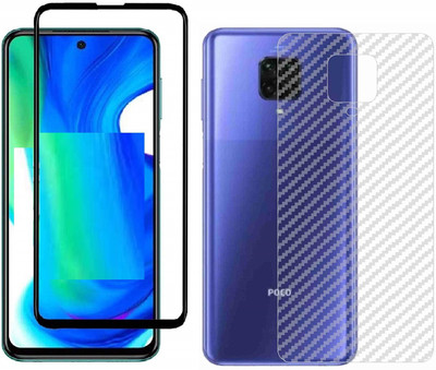 ELEF Front and Back Tempered Glass for Redmi Note 9 Promax front 11D Tempered Glass Back Ultra Thin Matte Carban Skin(Pack of 1)