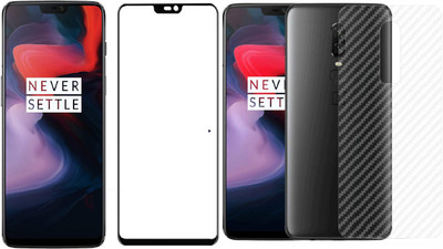 ELEF Front and Back Tempered Glass for Oneplus 6 front 11D Tempered Glass Back Ultra Thin 0.2mm Matte Carban Skin(Pack of 1)