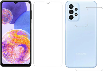 Vatsin Front and Back Tempered Glass for Samsung Galaxy A23(Pack of 2)