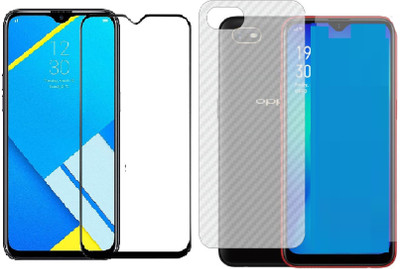 ELEF Front and Back Tempered Glass for Oppo A1k front 11D Tempered Glass Back Ultra Thin 0.2mm Matte Carban Skin(Pack of 1)