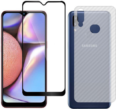 ELEF Front and Back Tempered Glass for Samsung A10s front 11D Tempered Glass Back Ultra Thin 0.2mm Matte Carban Skin(Pack of 1)