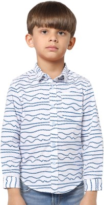 Jack & Jones Junior Boys Printed Casual White Shirt