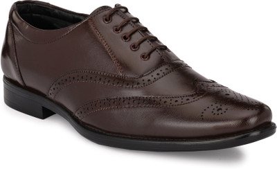 EEGO ITALY Light Weight Brogue Party Wear For Men(Brown , 7)