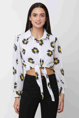 ARY Casual Printed Women Black Top