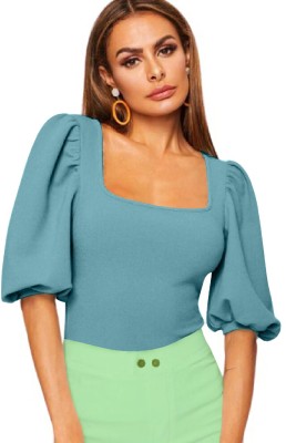 Dream Beauty Fashion Casual Solid Women Light Green Top