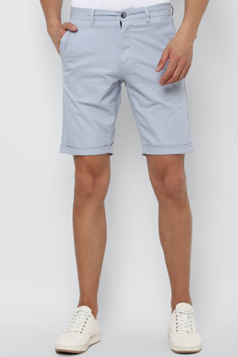 LOUIS PHILIPPE Solid Men Blue Regular Shorts