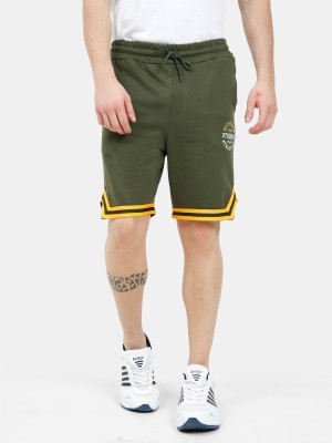 ARDEUR Printed Men Green Regular Shorts