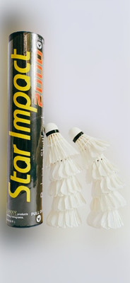 ZF International Star white Feather Shuttle  - White(Medium, 77, Pack of 10)