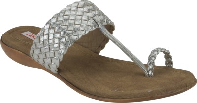 LEKASS Women Slippers(Silver , 3)