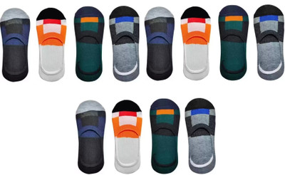 FATON Men Printed Low Cut(Pack of 12)