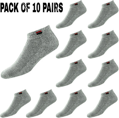 WELLRIGHT Men & Women Solid Ankle Length(Pack of 10)