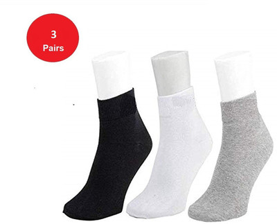 FATON Men Solid Ankle Length(Pack of 3)