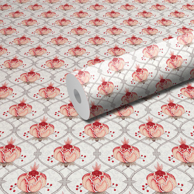 WallDaddy 304.8 cm L-Anaar Flower Self Adhesive Sticker(Pack of 1)