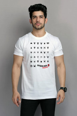 ELEGANT FOX Printed Men Round Neck White T-Shirt