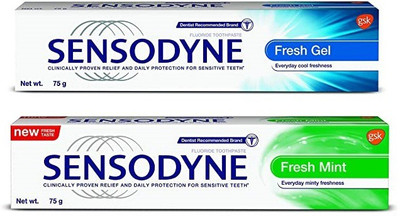 SENSODYNE FRESH GEL + FRESH MINT Toothpaste(150 g, Pack of 2)