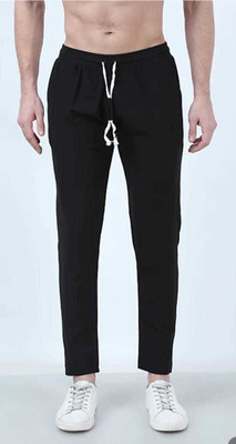 MODERNSSHOP Solid Men Black Track Pants