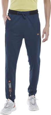 Ajile By Pantaloons Self Design Men Blue Track Pants