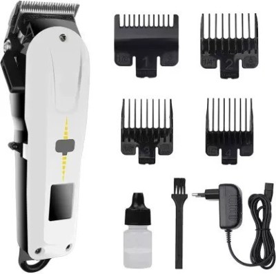 NKZ KB-809 Professional Trimmer with LED Display Hair, Beard Expert Trimmer 240 min  Runtime 4 Length Settings(White)